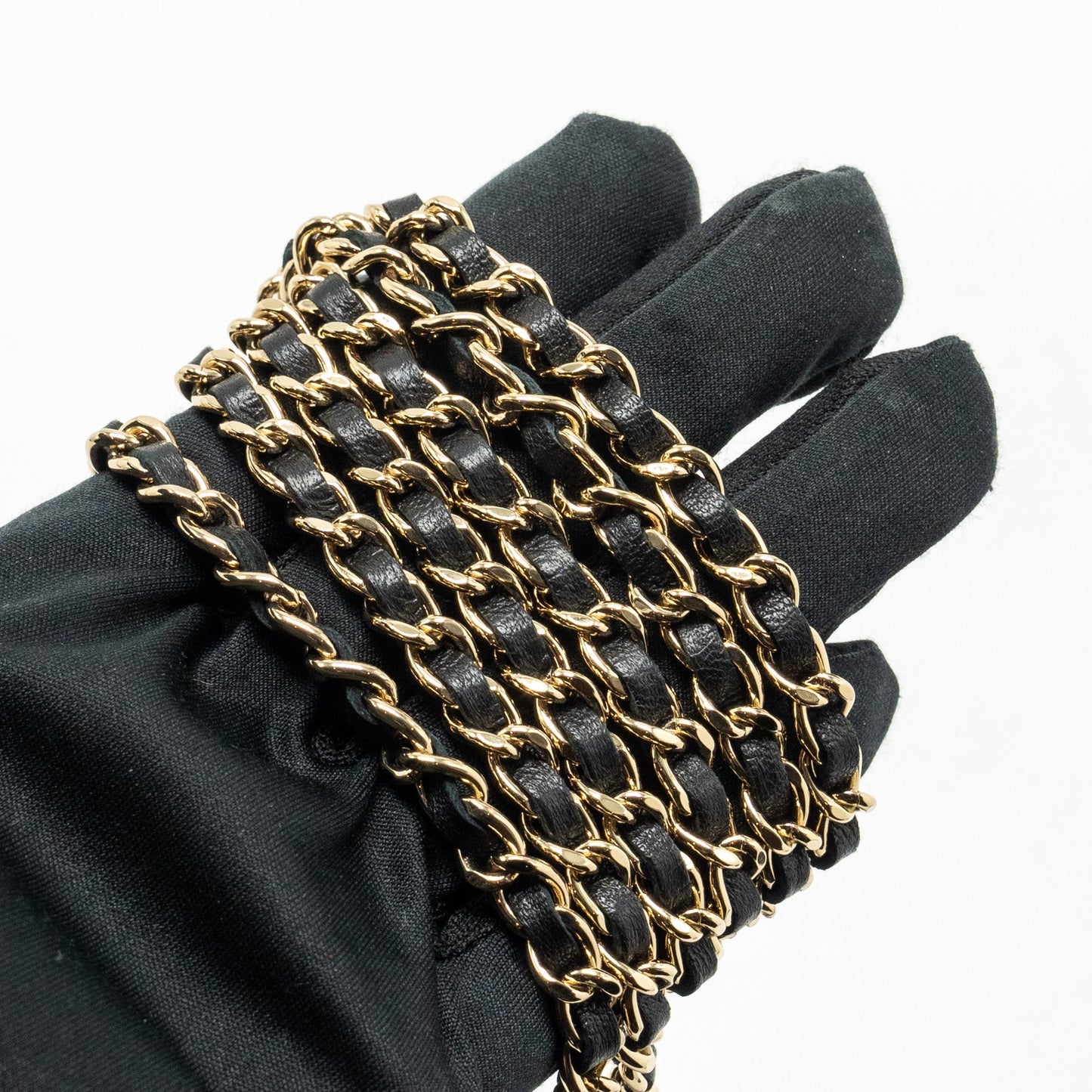 Chanel mini Book Card Holder with Chain Lambskin Black L (microchip)