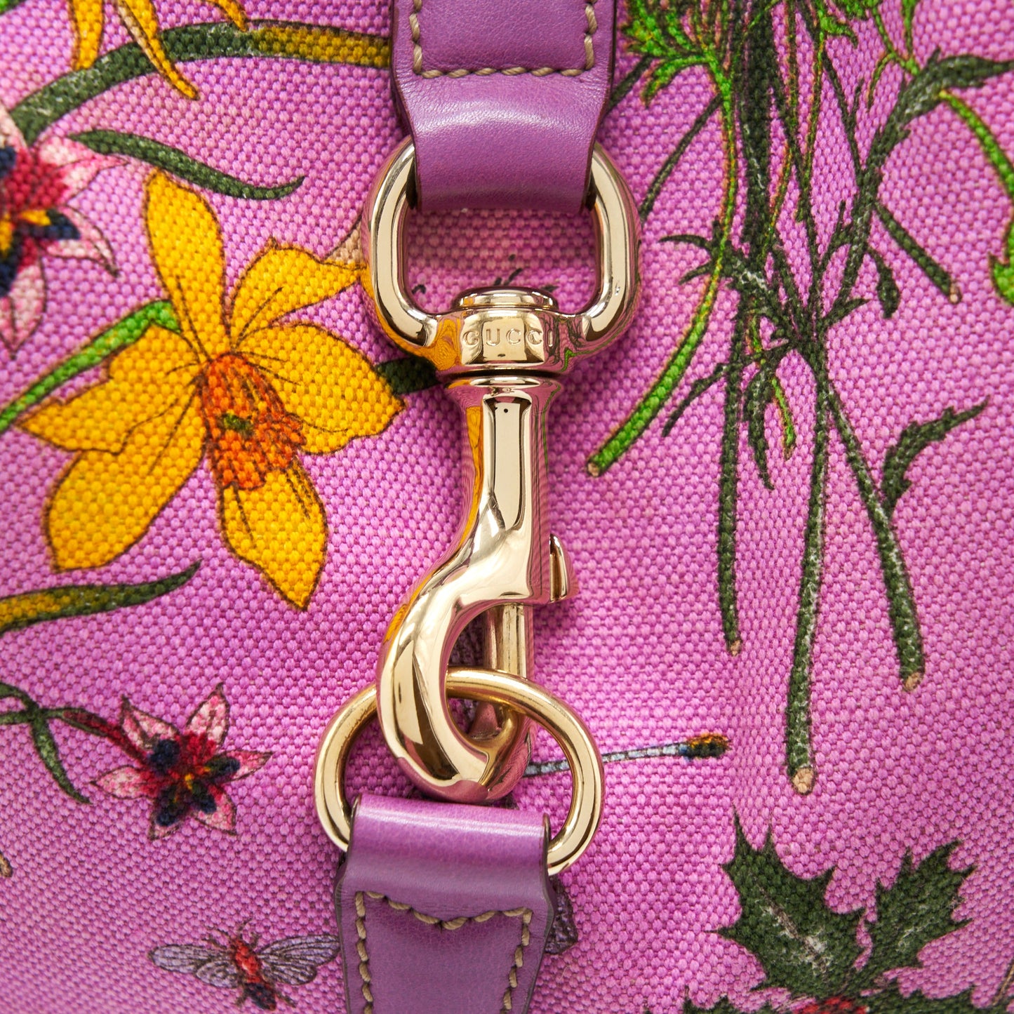 Gucci Flora Jackie Bag Canvas And Leather Multicolour