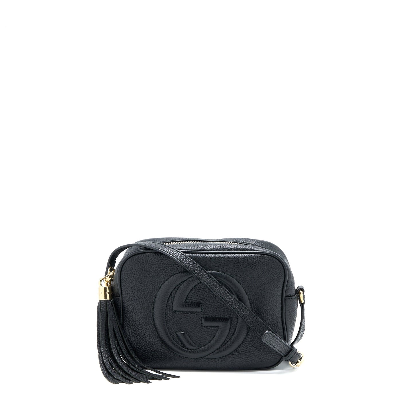 Gucci Soho Disco Camera Bag Calfskin Black L