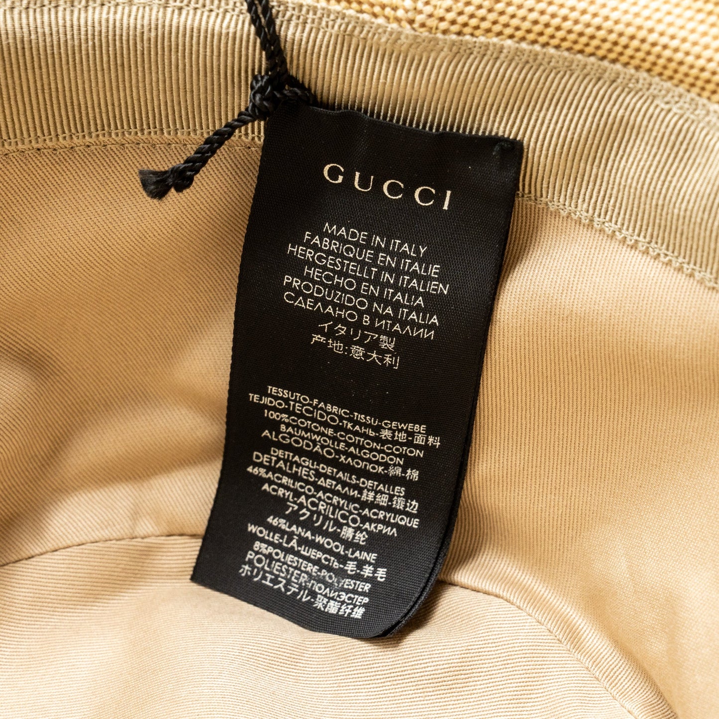 Gucci Size M Bucket Hat Canvas Brown