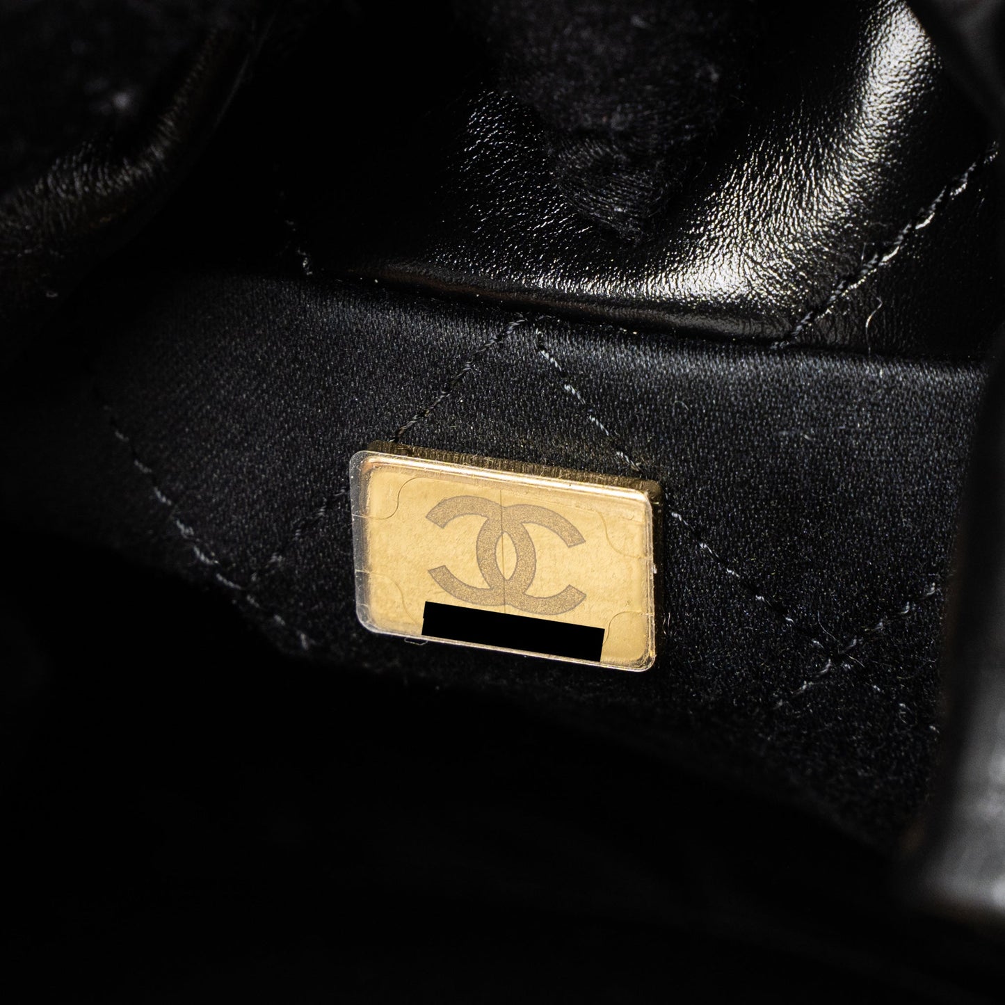 Chanel 23S Mini 22 Bag Shiny Calfskin Black Brushed (Microchip)