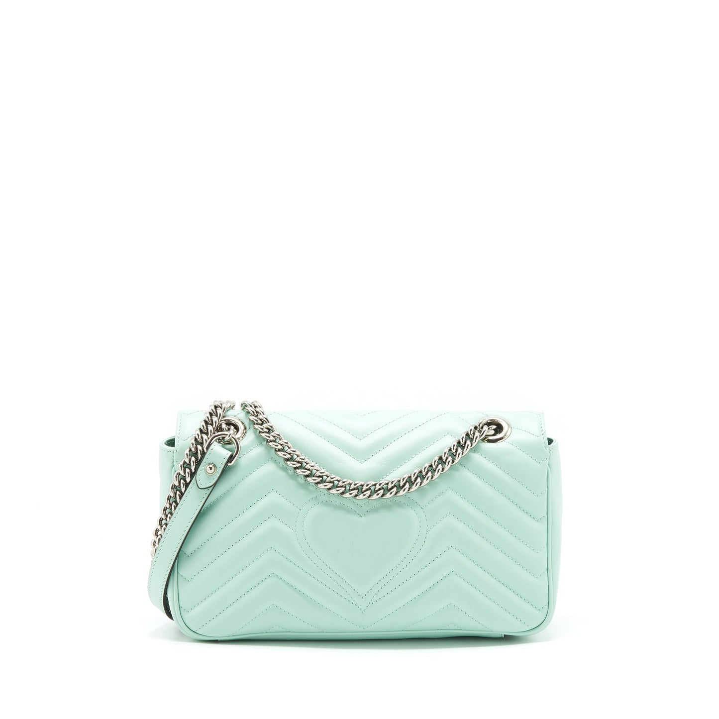 Gucci Small GG marmont bag light green SHW