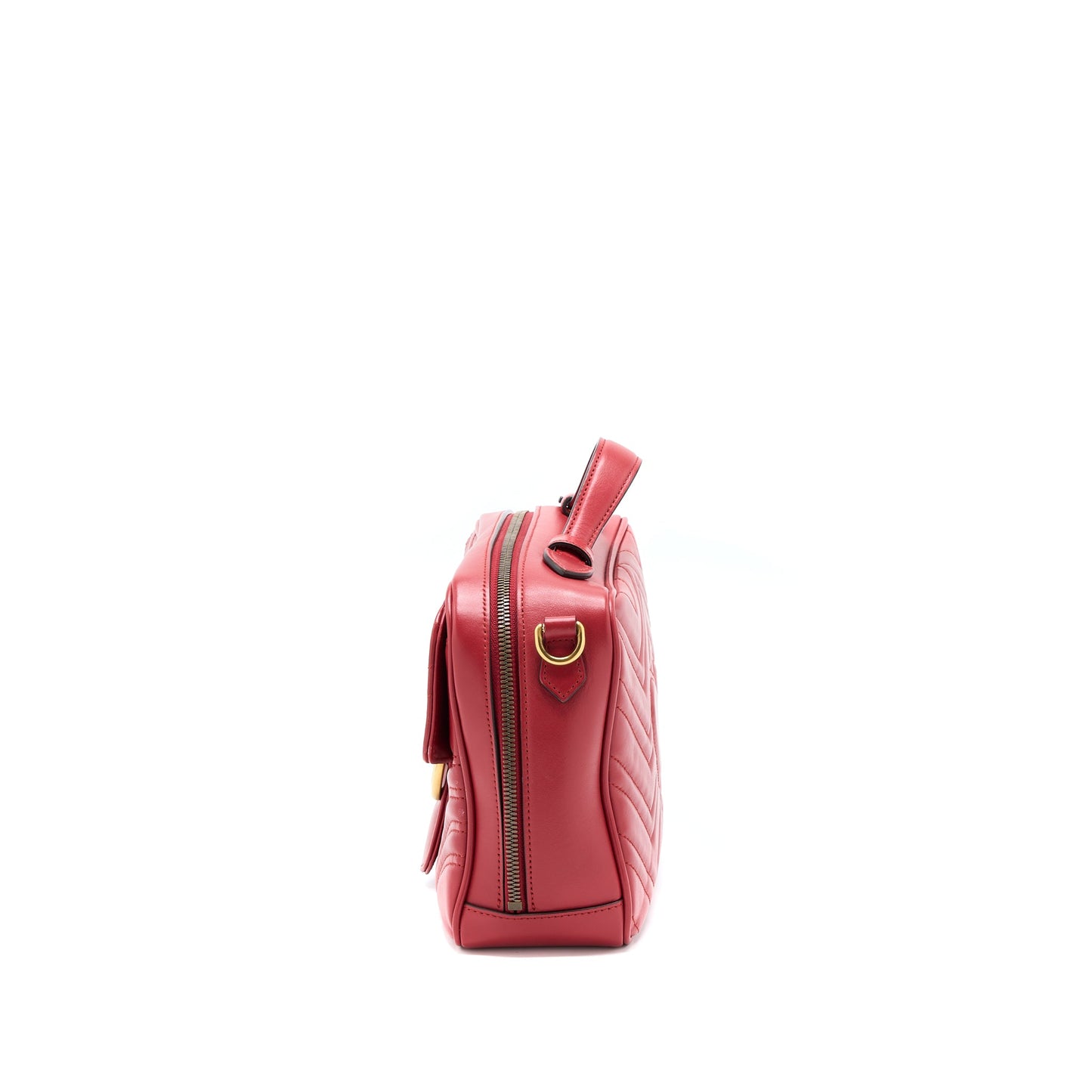 Gucci Sylvie Web GG Marmont Bag Calfskin Red