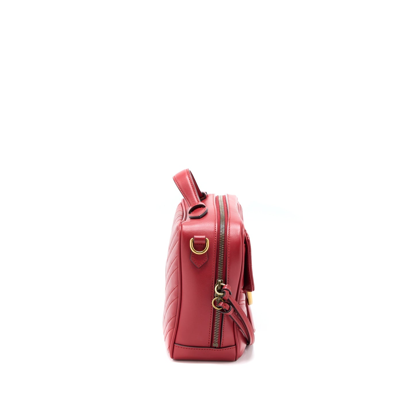 Gucci Sylvie Web GG Marmont Bag Calfskin Red