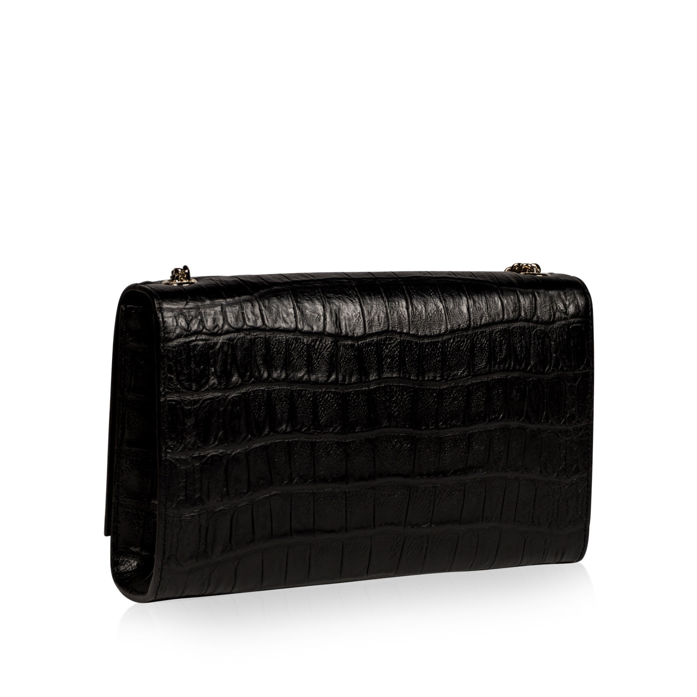 Saint Laurent Kate Tassel Croc Embossed