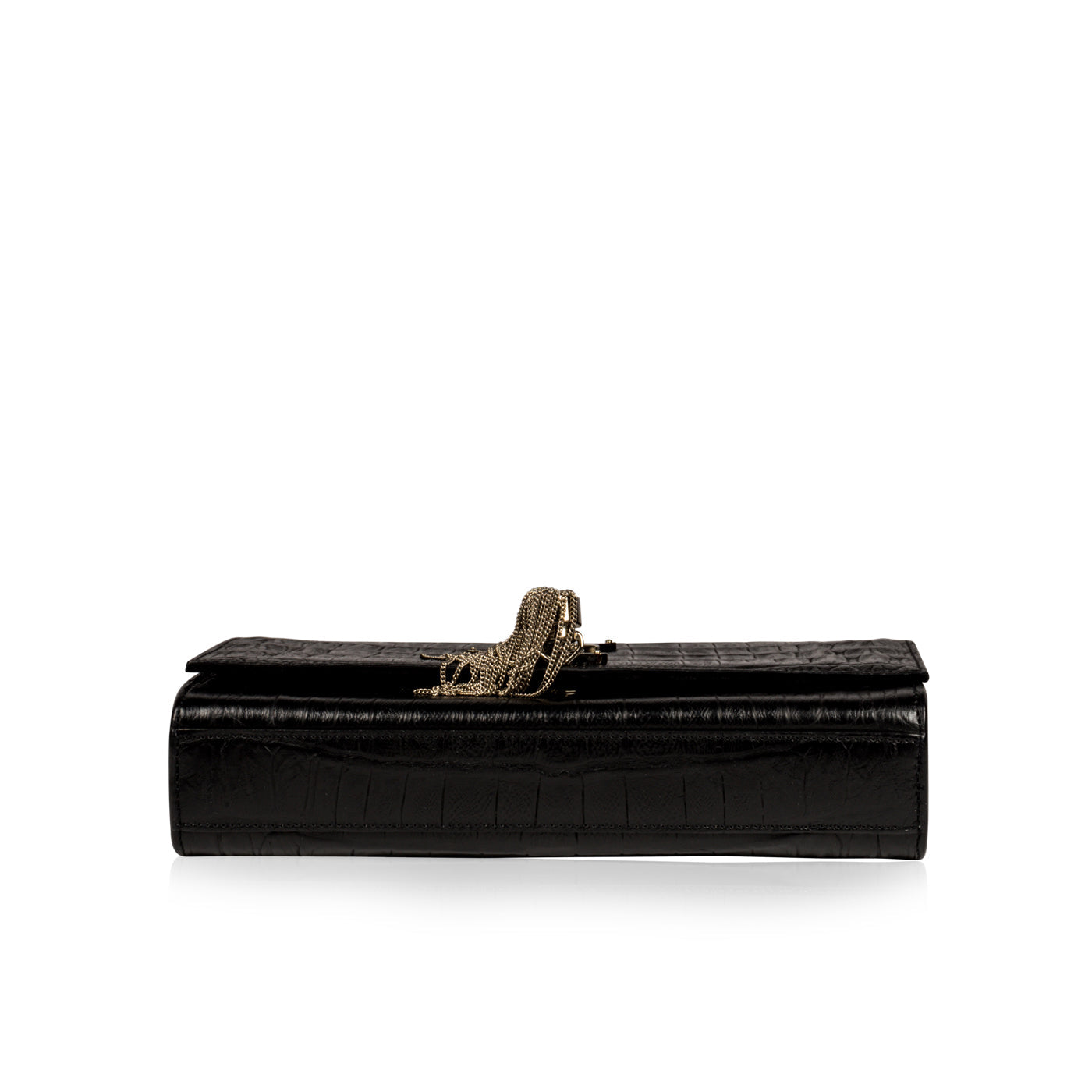 Saint Laurent Kate Tassel Croc Embossed