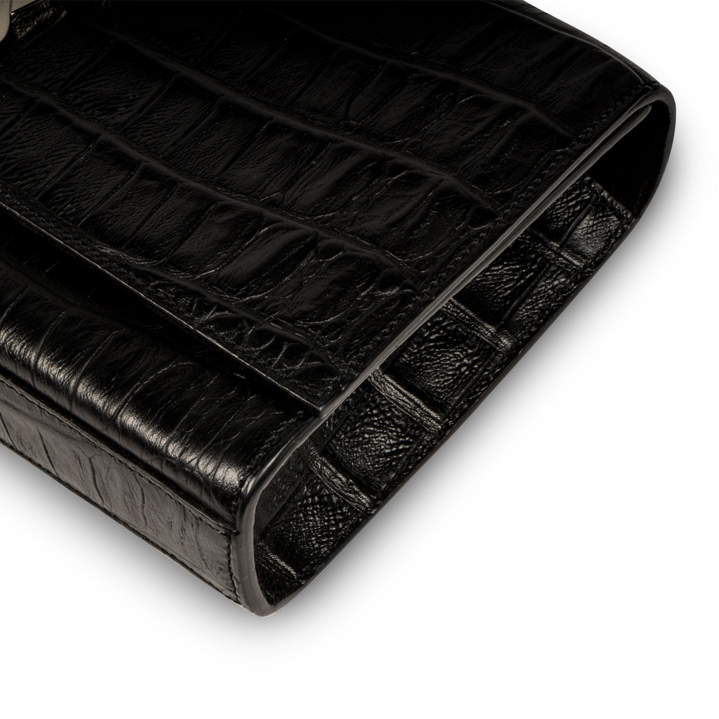 Saint Laurent Kate Tassel Croc Embossed
