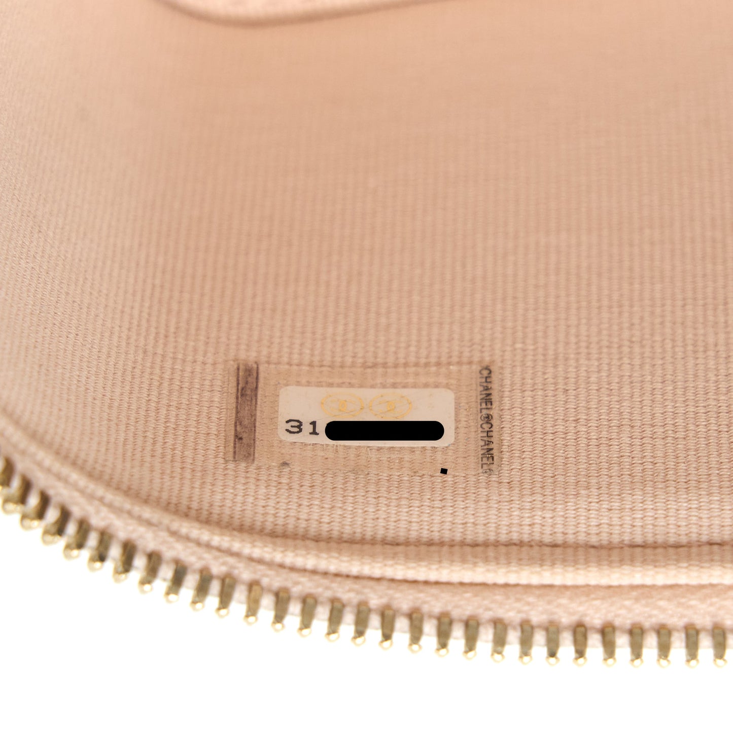 Chanel Long Vanity Case Caviar Light Beige L