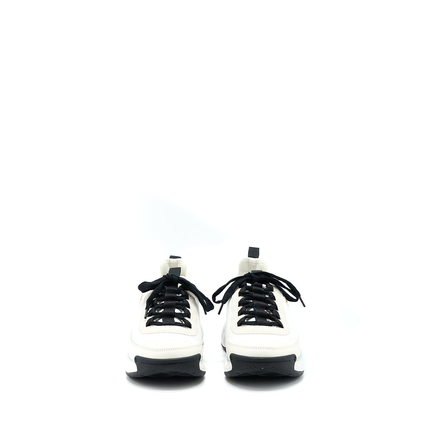 Chanel Size 41 Sport Trail Sneaker Suede/Calfskin White/Black