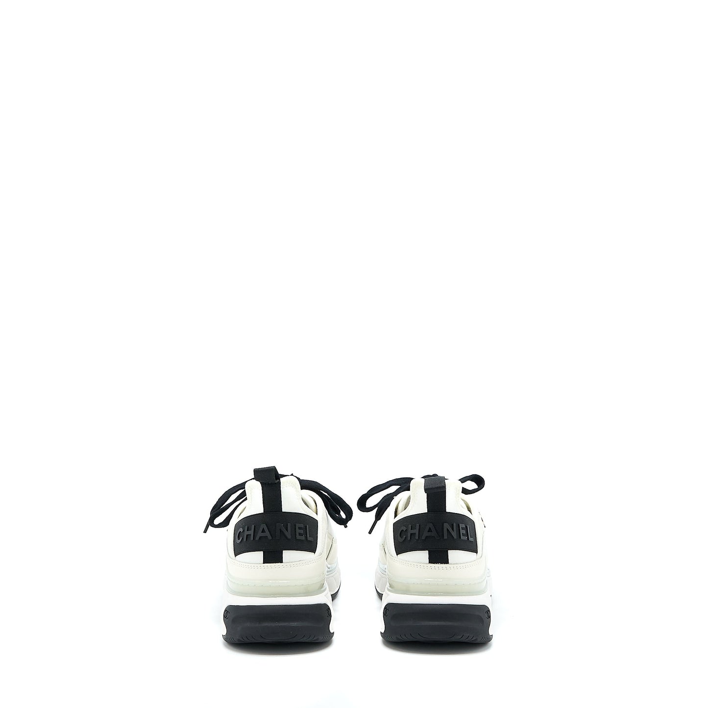 Chanel Size 41 Sport Trail Sneaker Suede/Calfskin White/Black