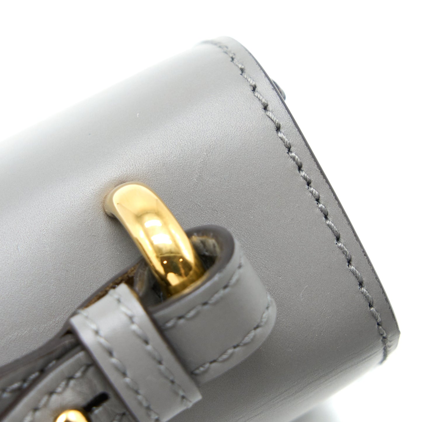 Gucci Small Sylvie Shoulder Bag Calfskin Grey