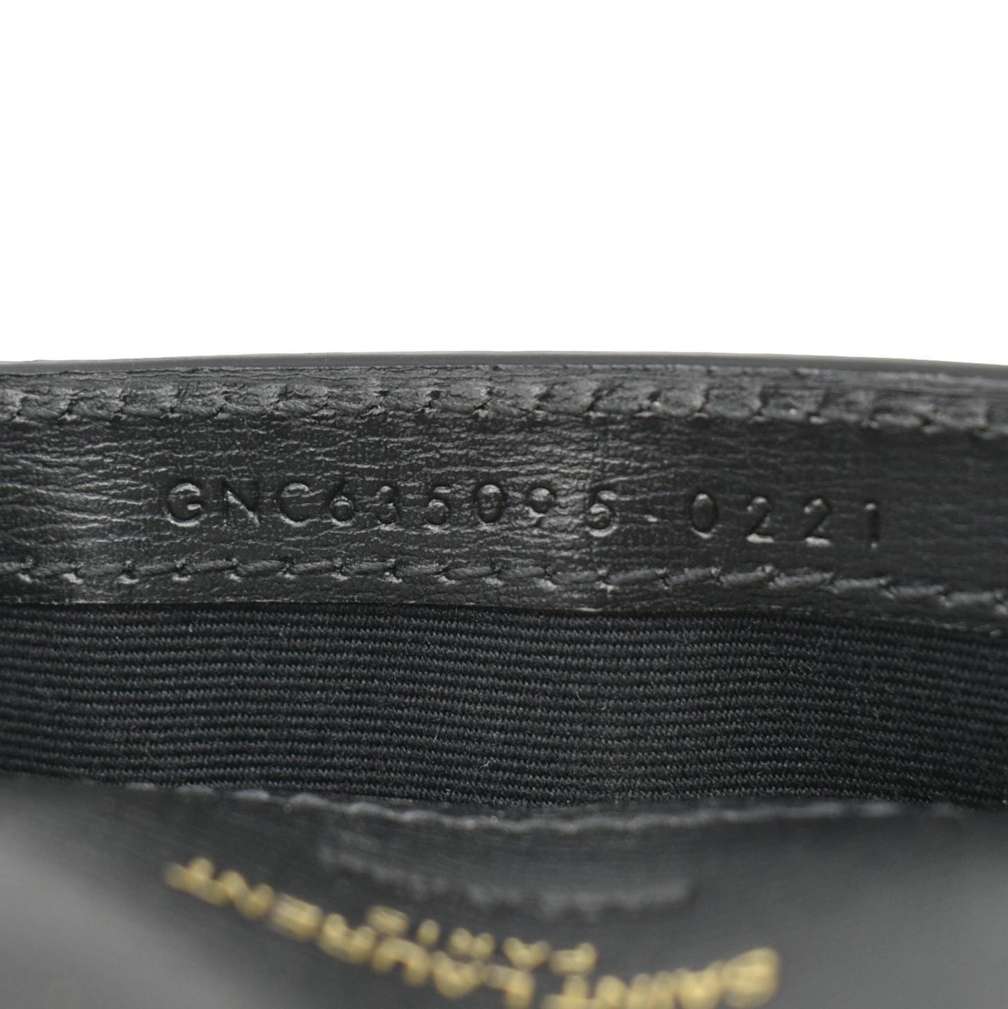 YVES SAINT LAURENT Phone Holder Monogram Smooth Leather Chain Crossbody Bag Black