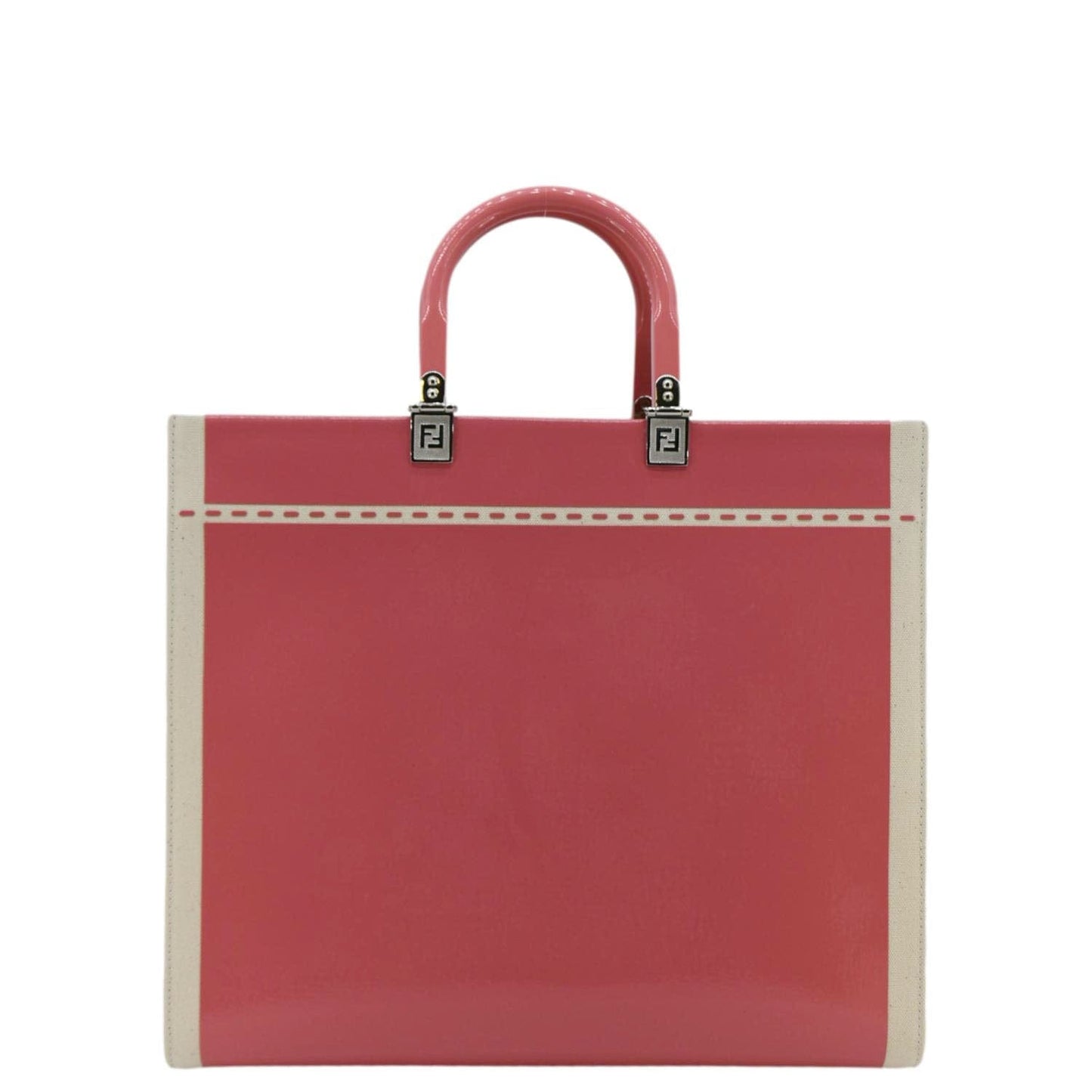 FENDI Sunshine Medium Leather Crossbody Tote Bag Light Pink