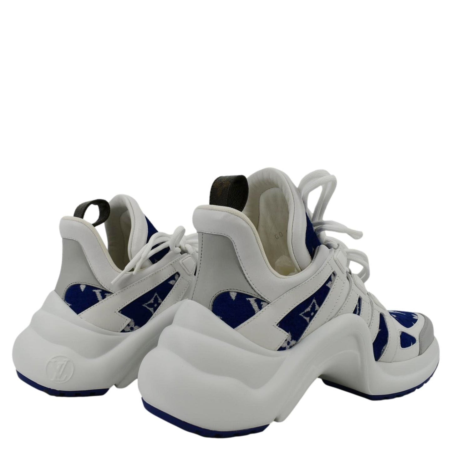 LOUIS VUITTON Archlight Sneakers Jacquard Leather White Size 38