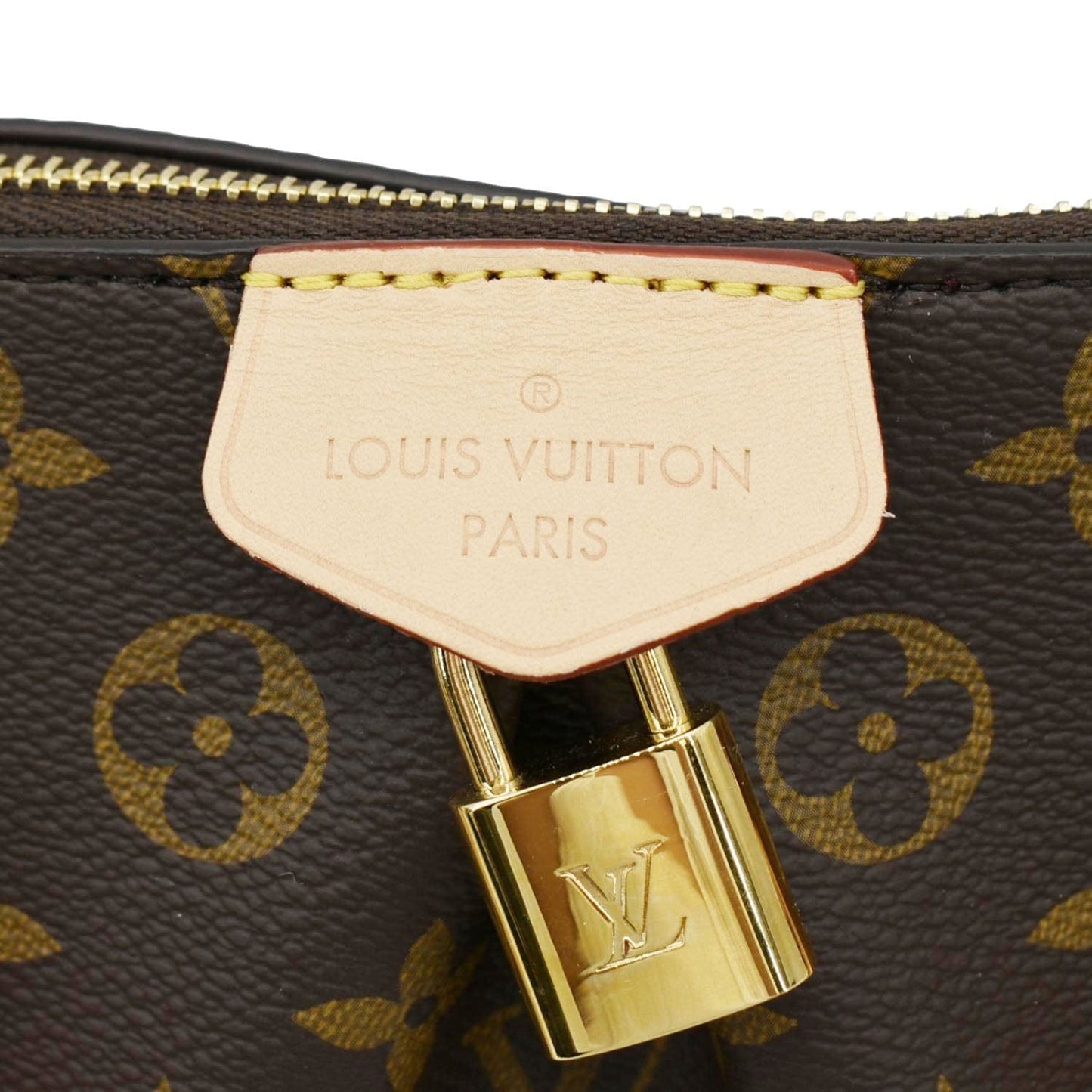 LOUIS VUITTON Boetie MM Monogram Canvas Shoulder Bag Brown