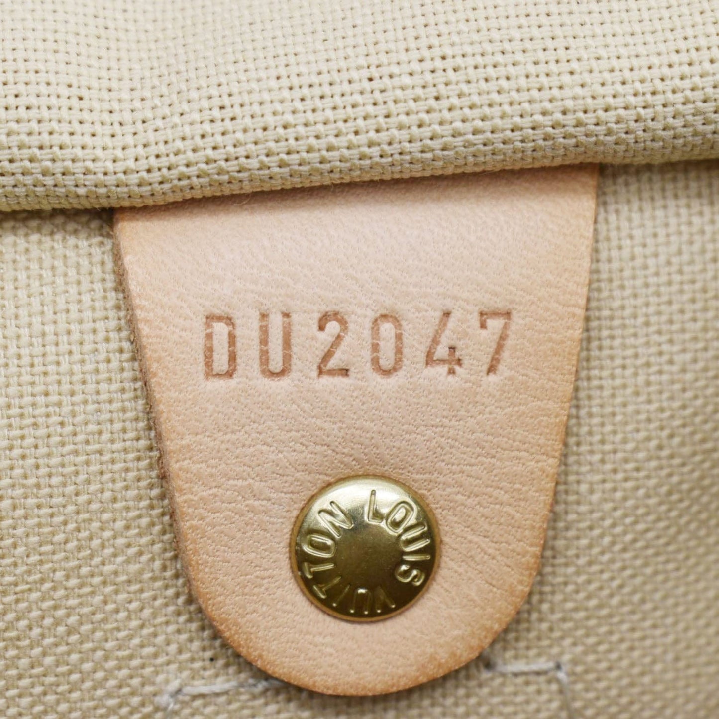 LOUIS VUITTON Speedy 30 Damier Azur Satchel Bag White