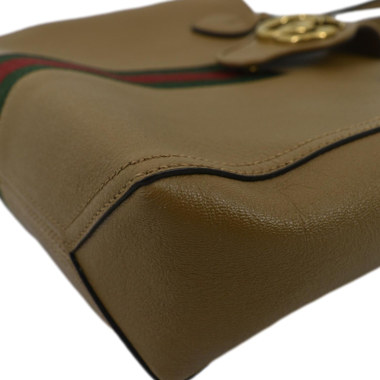 GUCCI Dahlia Leather Tote Bag Tan 652680