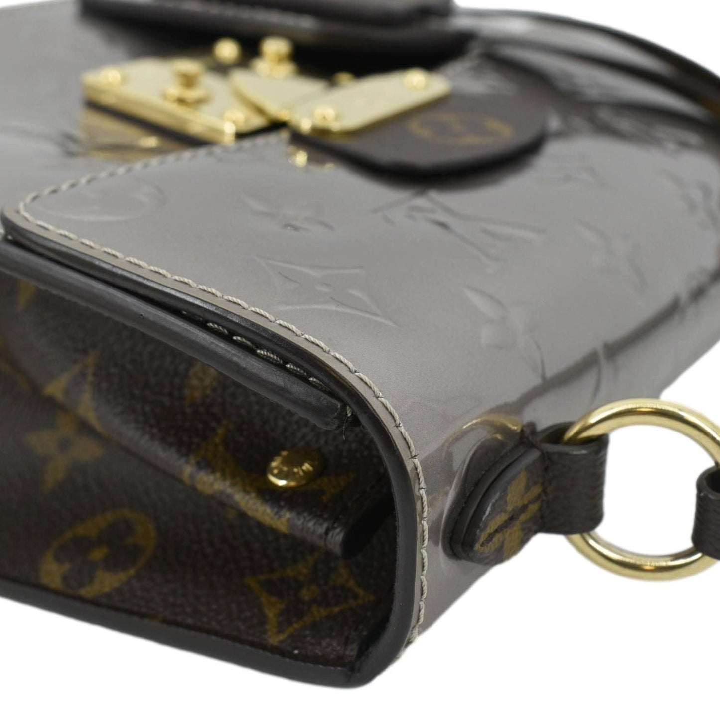 LOUIS VUITTON Spring Street NM Monogram Vernis Crossbody Bag Light Purple
