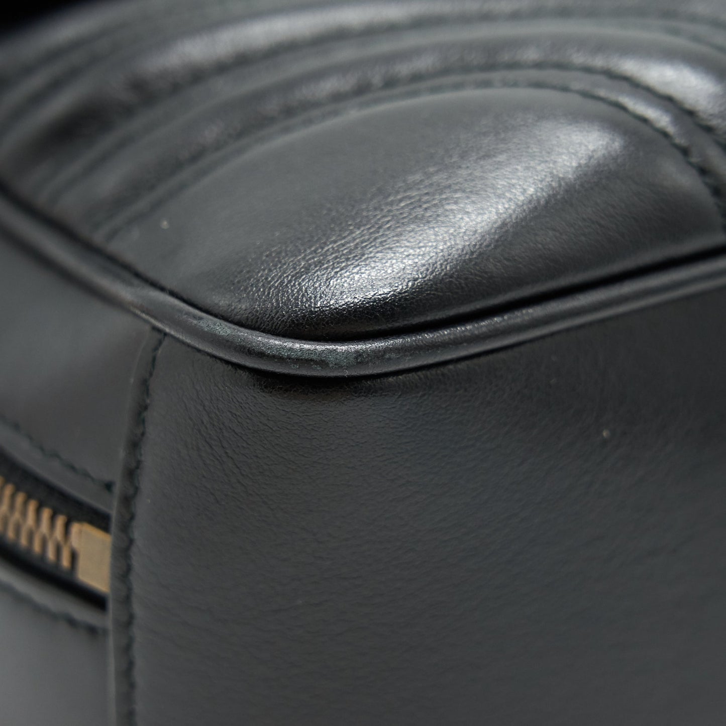 GUCCI GG MARMONT MATELASS� SHOULDER BAG BLACK