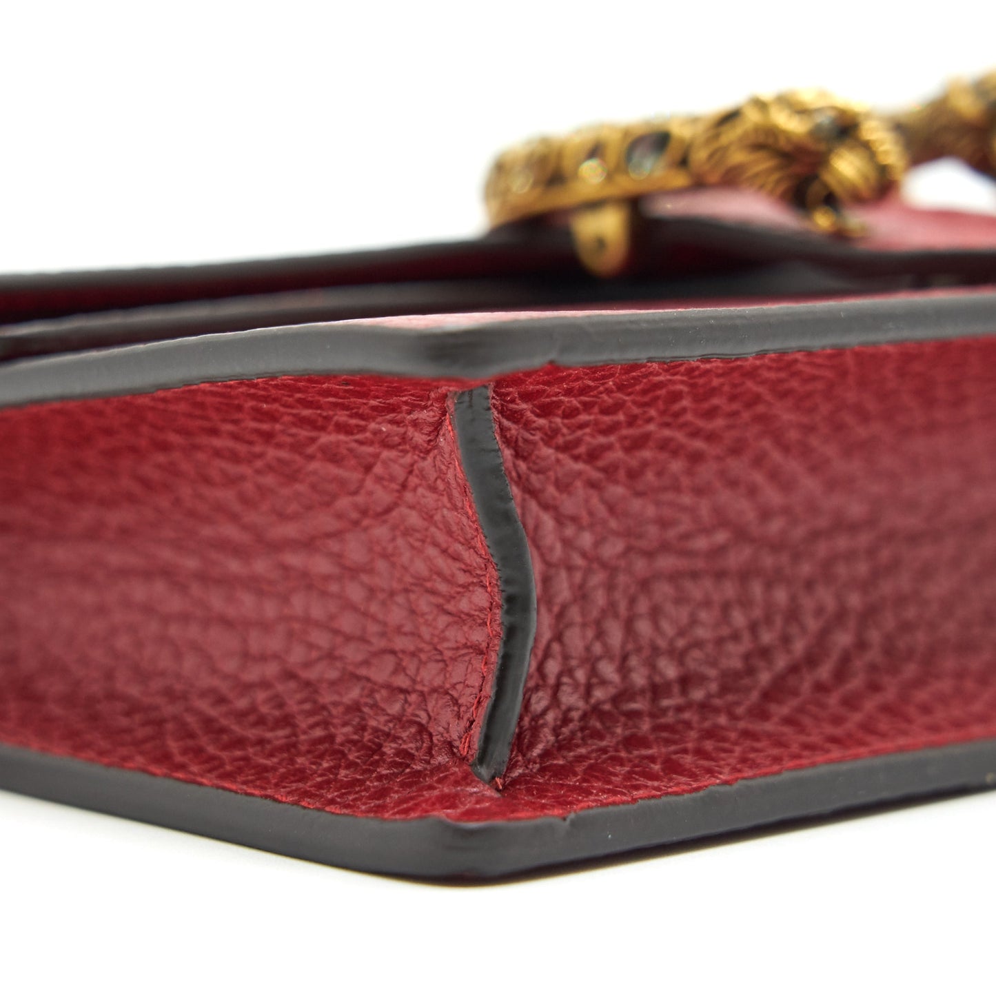 Gucci Dionysus Leather Super Mini Bag Red