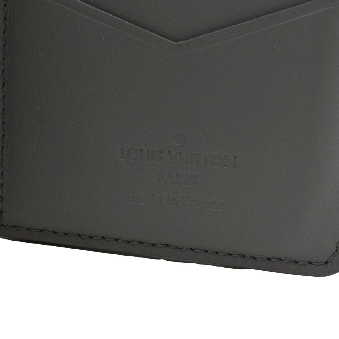 LOUIS VUITTON Monogram Shadow Pocket Organizer Gray