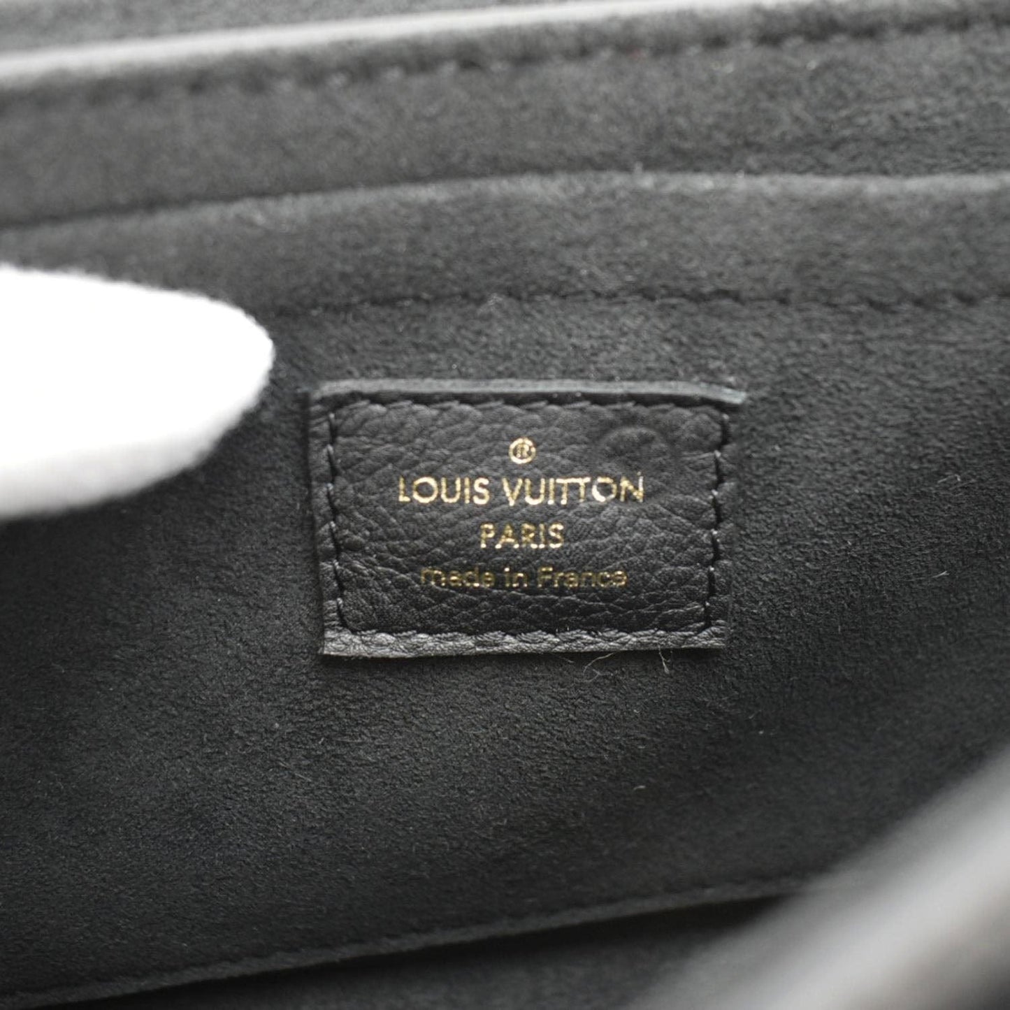LOUIS VUITTON Lockme Tender Grained Calfskin Leather Shoulder Bag Black