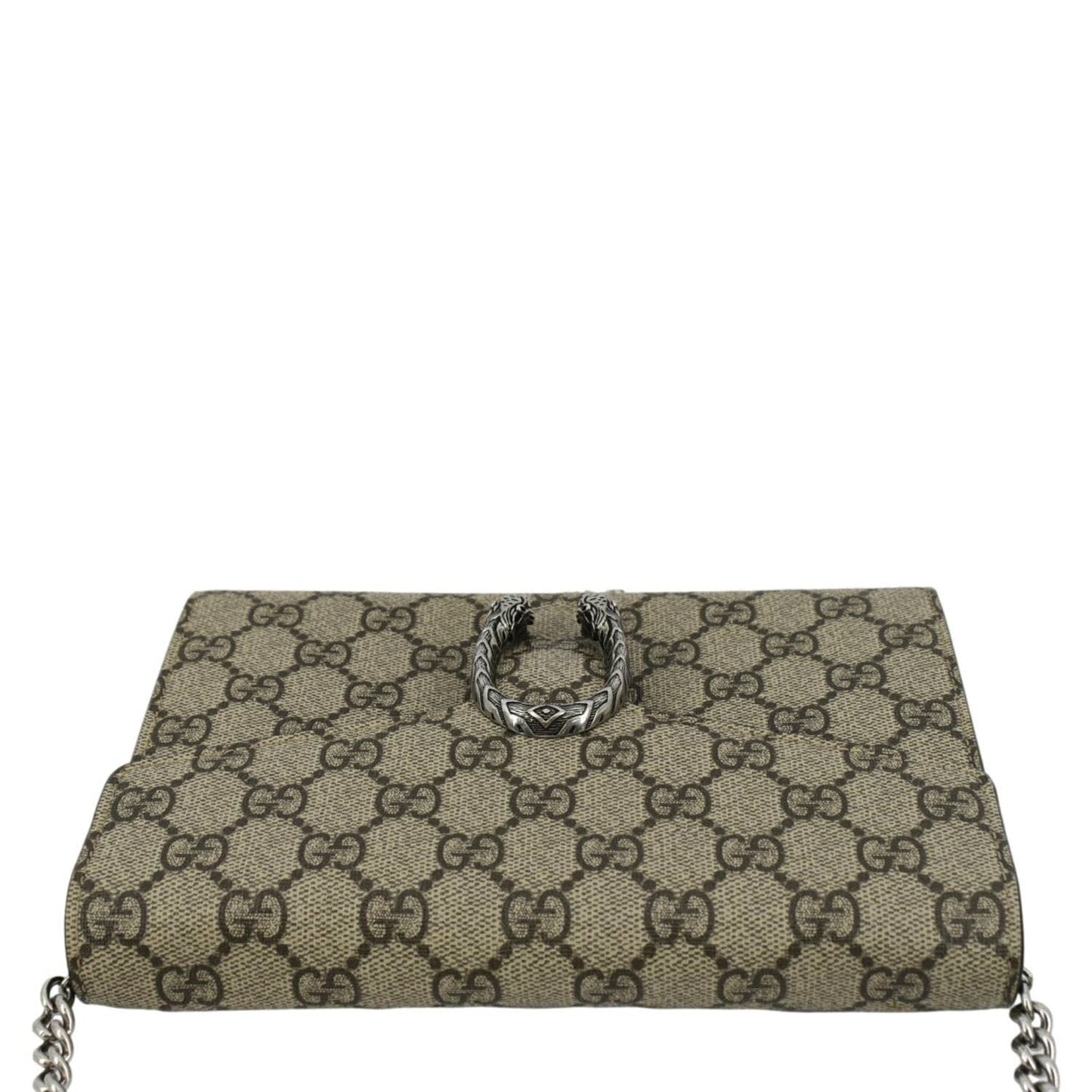 GUCCI Dionysus GG Supreme Crossbody Chain Wallet Beige 401231