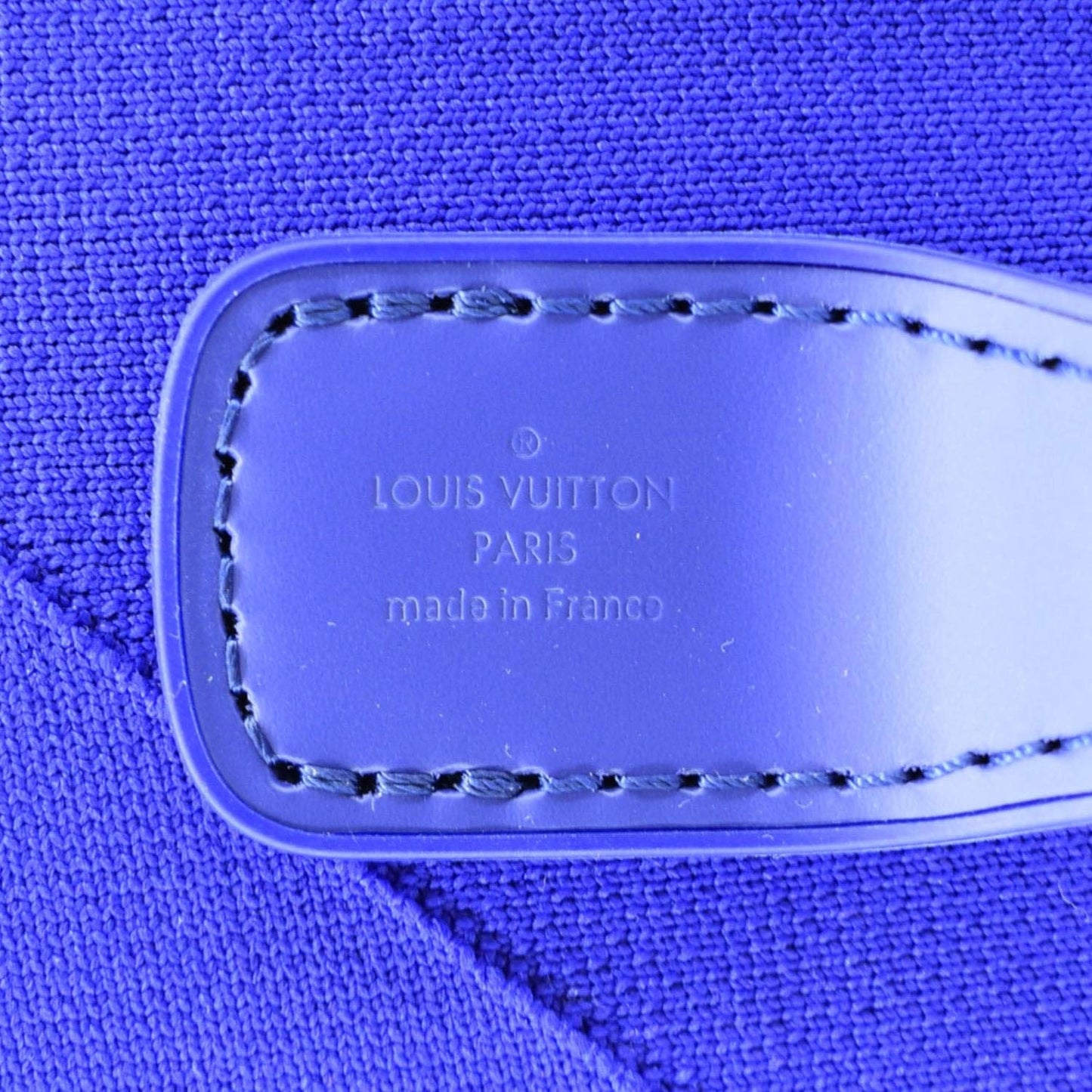 Louis Vuitton Horizon 55 4R Soft Thermoform Knit Rolling Luggage Travel Bag Blue