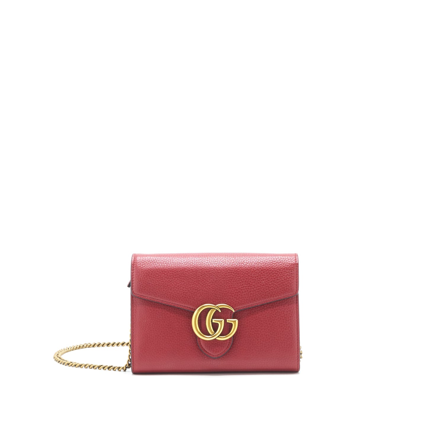 Gucci GG marmont Wallet on Chain Red