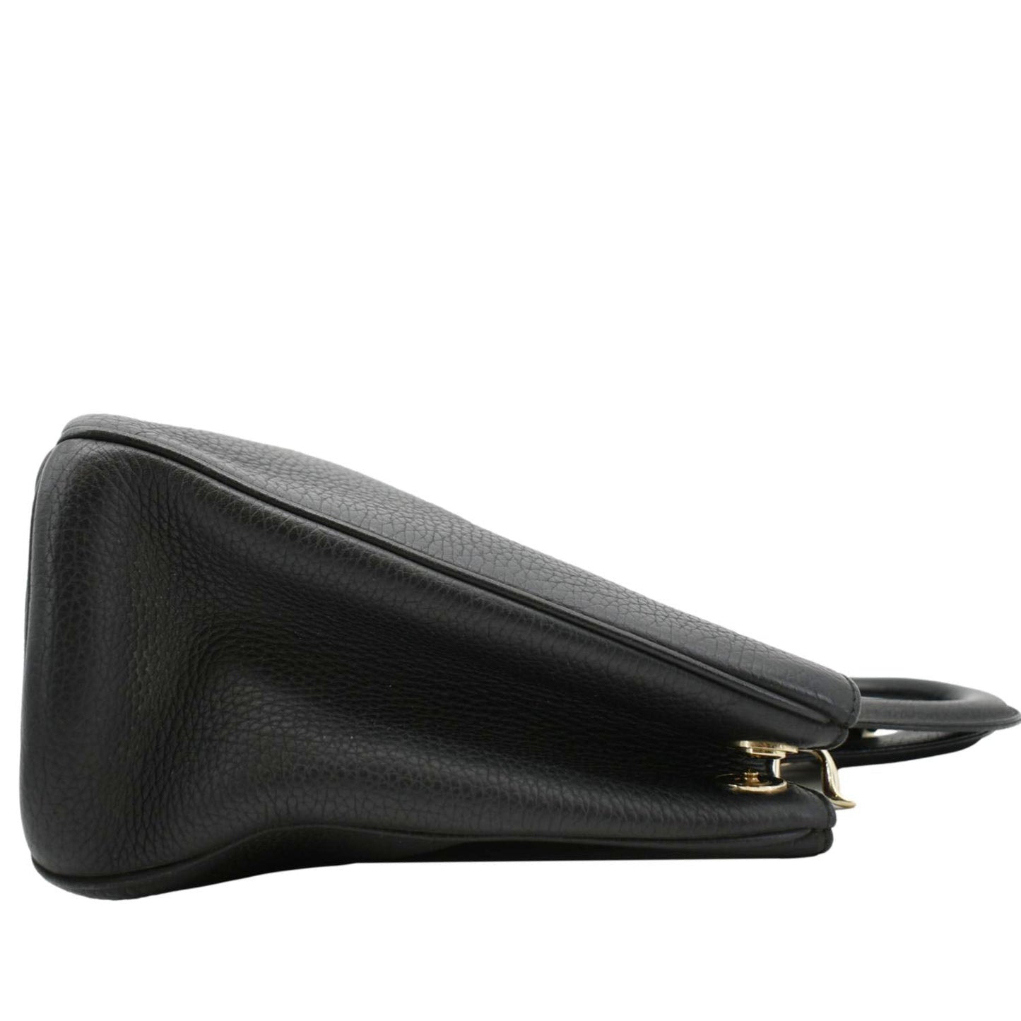 CHRISTIAN DIOR Diorissimo Leather Tote Shoulder Bag Black
