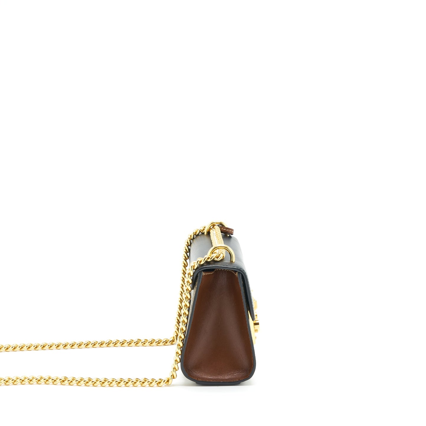 Gucci Small Padlock Shoulder Bag GG Supreme Canvas / Black
