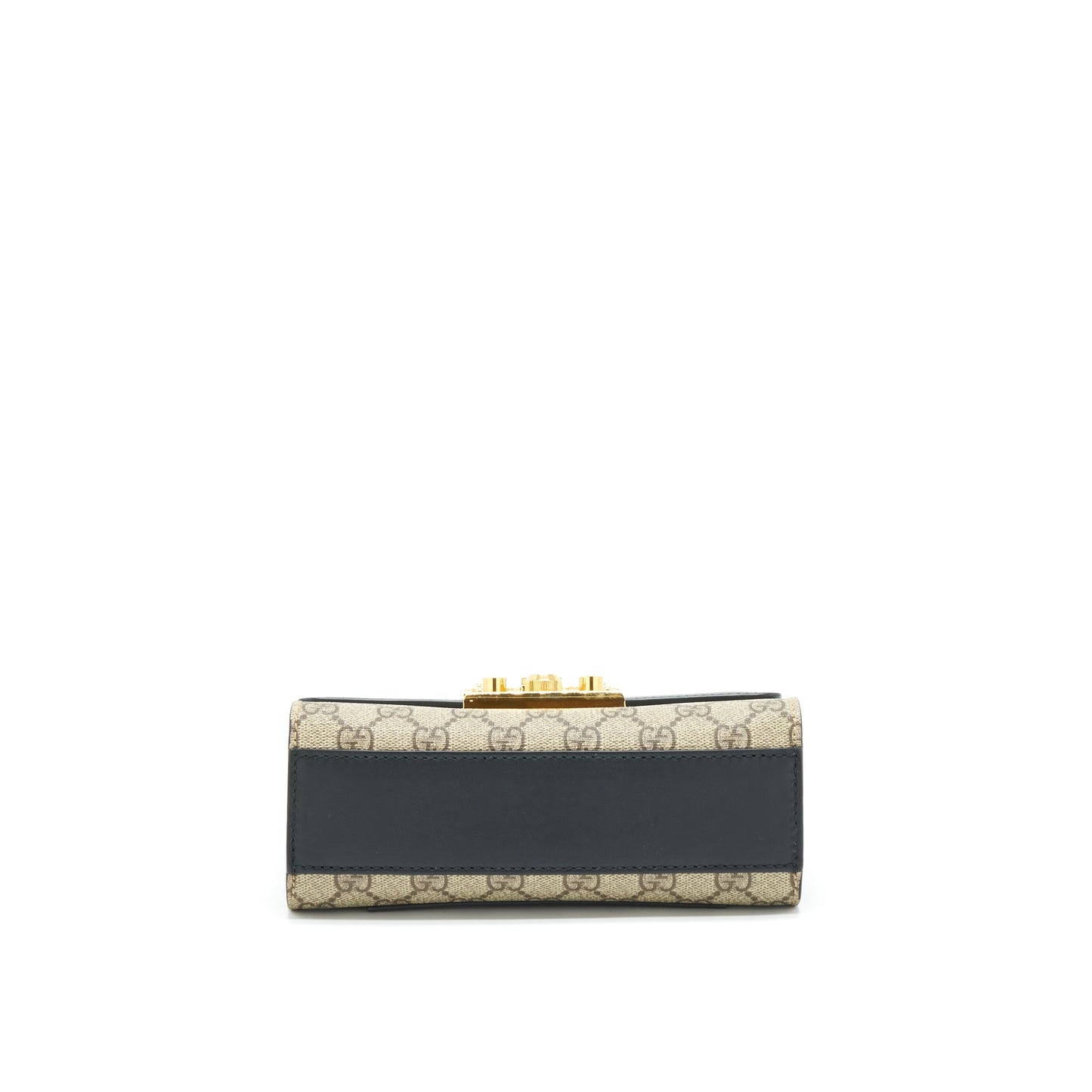 Gucci Small Padlock Shoulder Bag GG Supreme Canvas / Black
