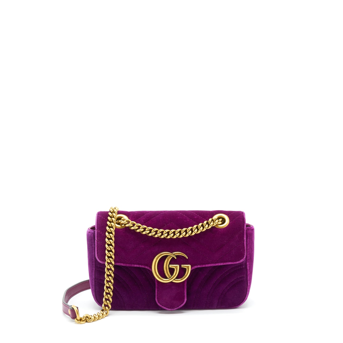 Gucci Mini Marmont Bag Velvet Purple