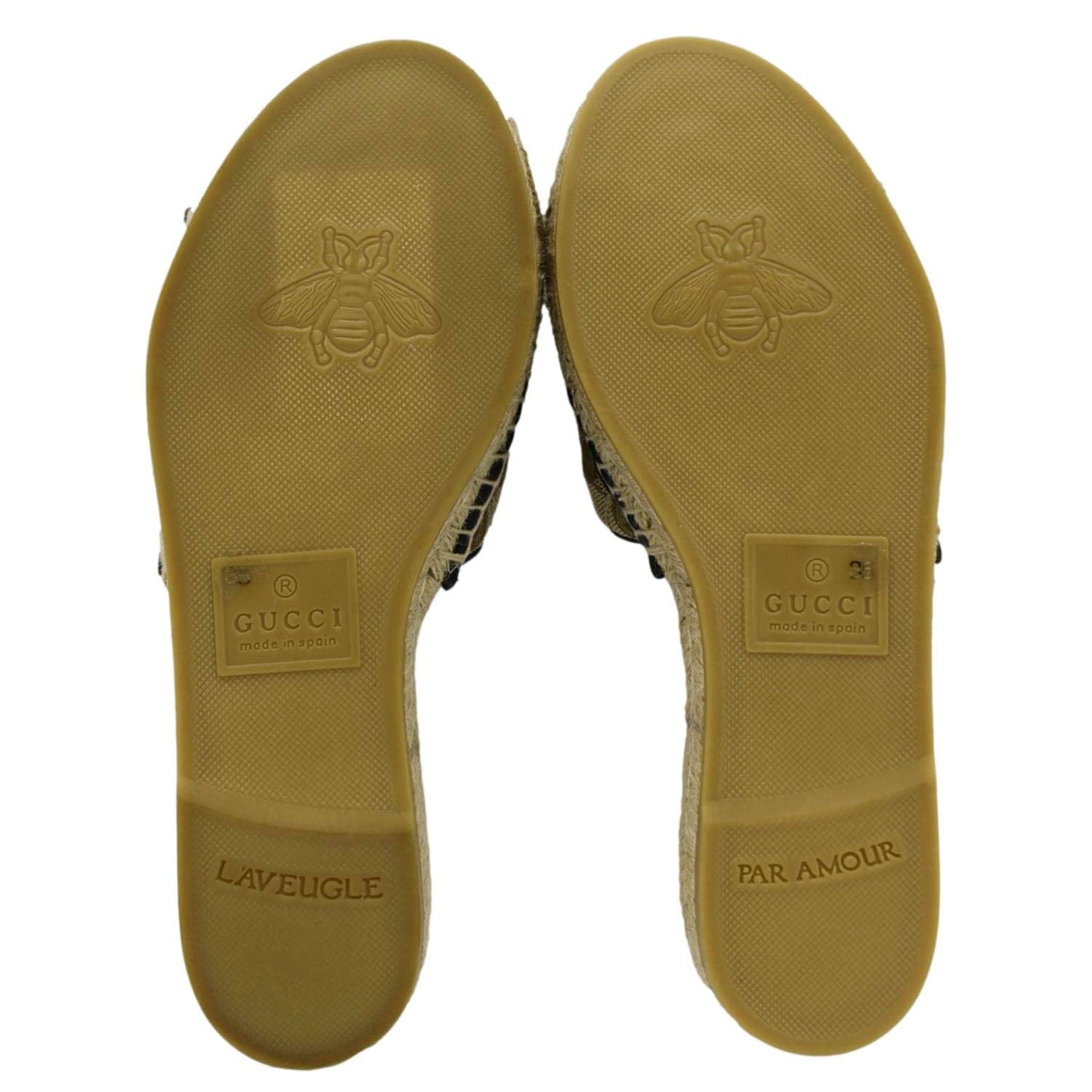 GUCCI Espadrilles GG Canvas Mules Beige 620120