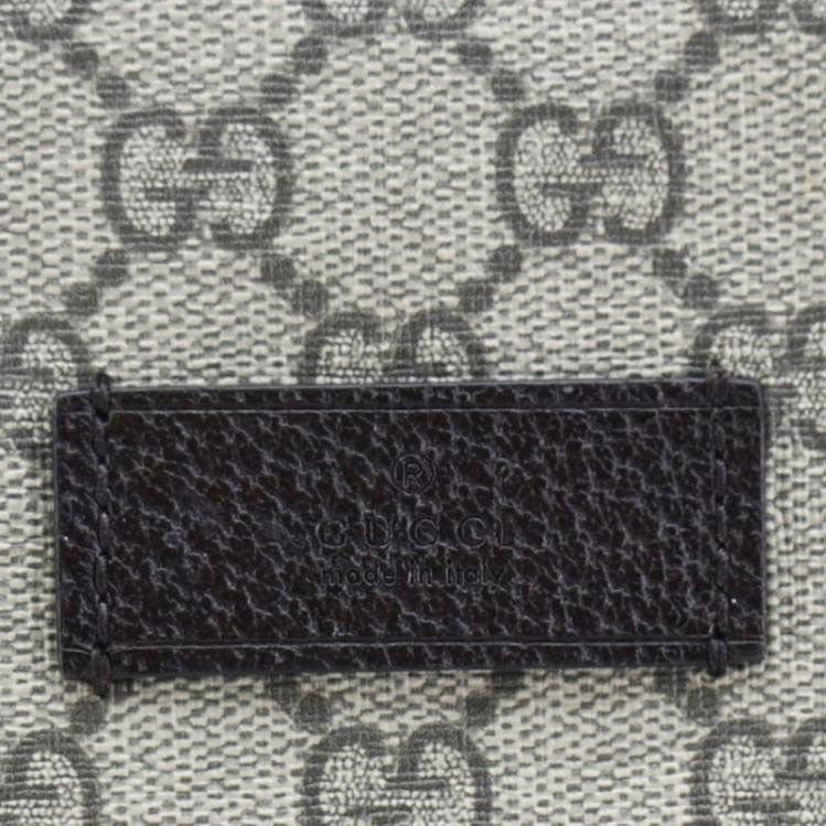 GUCCI Diaper GG Supreme Monogram Canvas Shoulder Bag Beige 123326