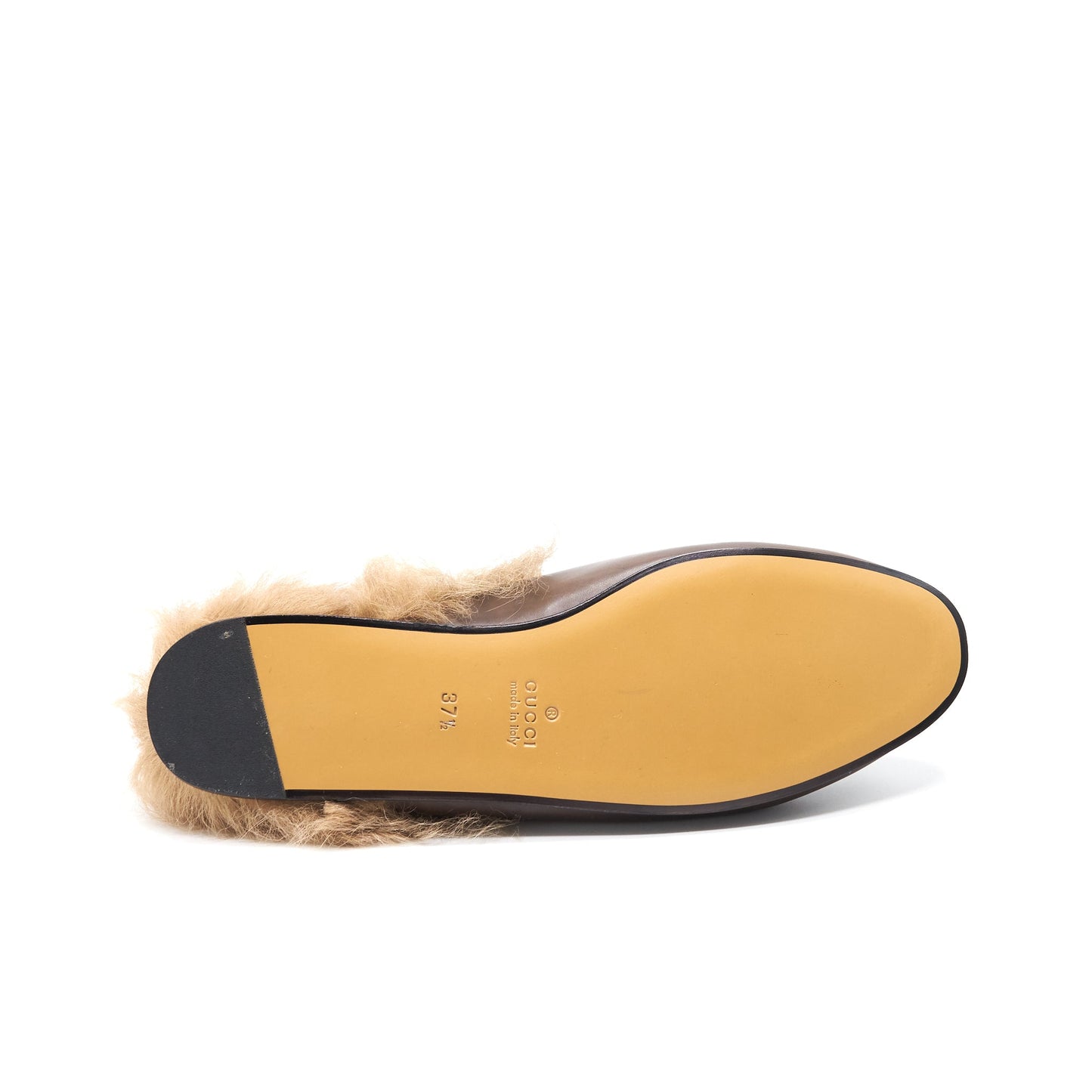 GUCCI Princetown Leather Slipper Dark Brown Size37.5