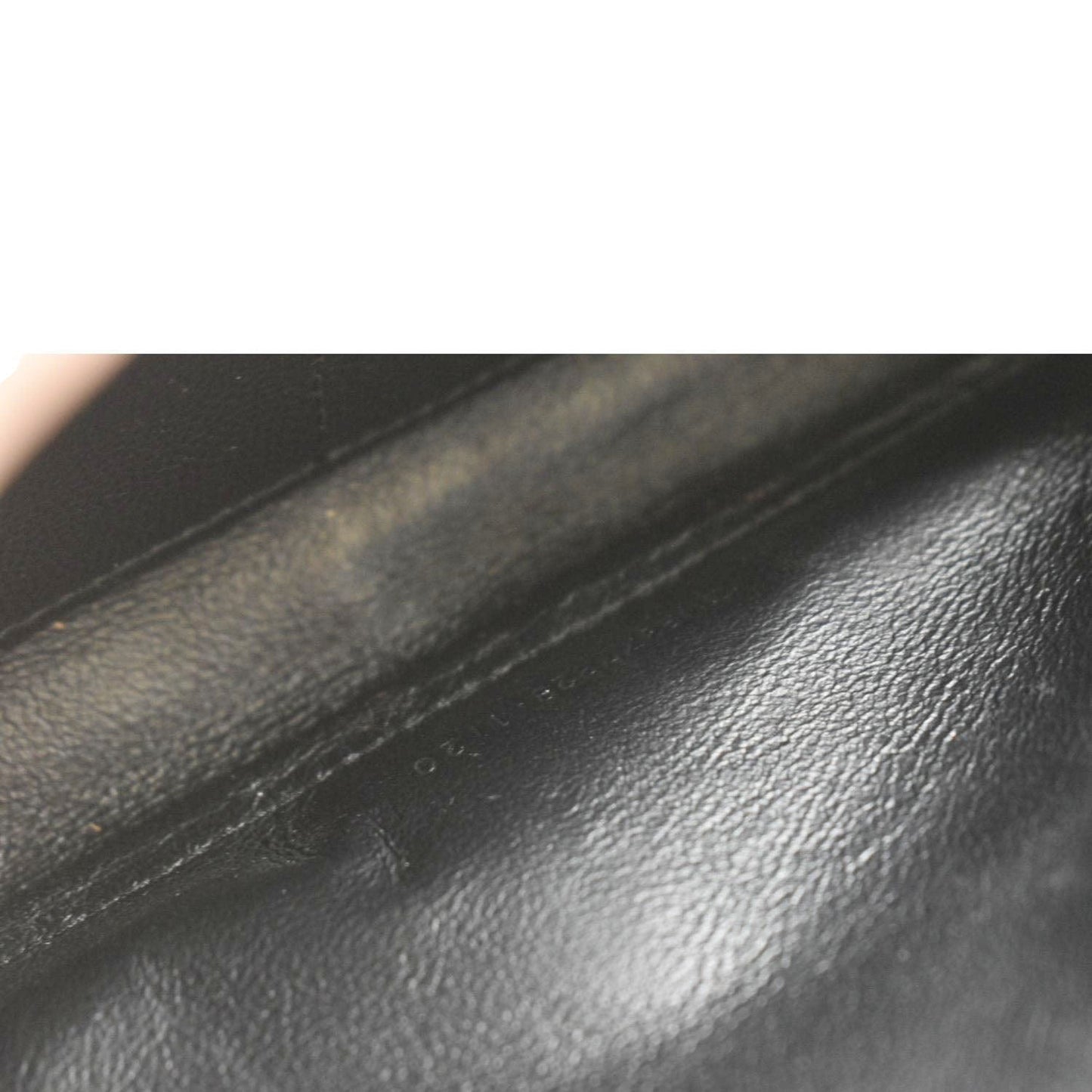 YVES SAINT LAURENT Cassandre Chain Wallet Leather Crossbody Bag Black