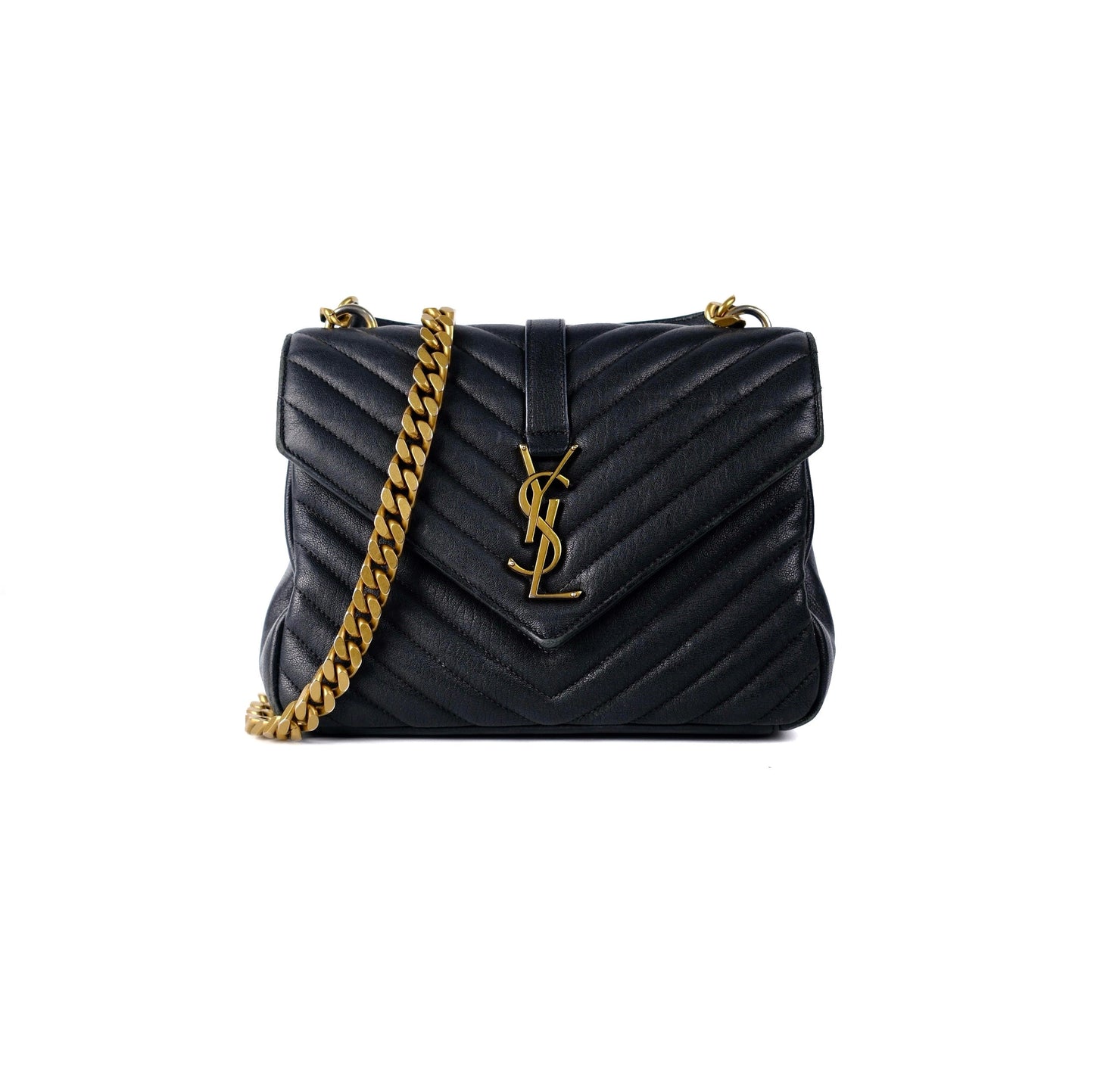 Saint Laurent Small College Black