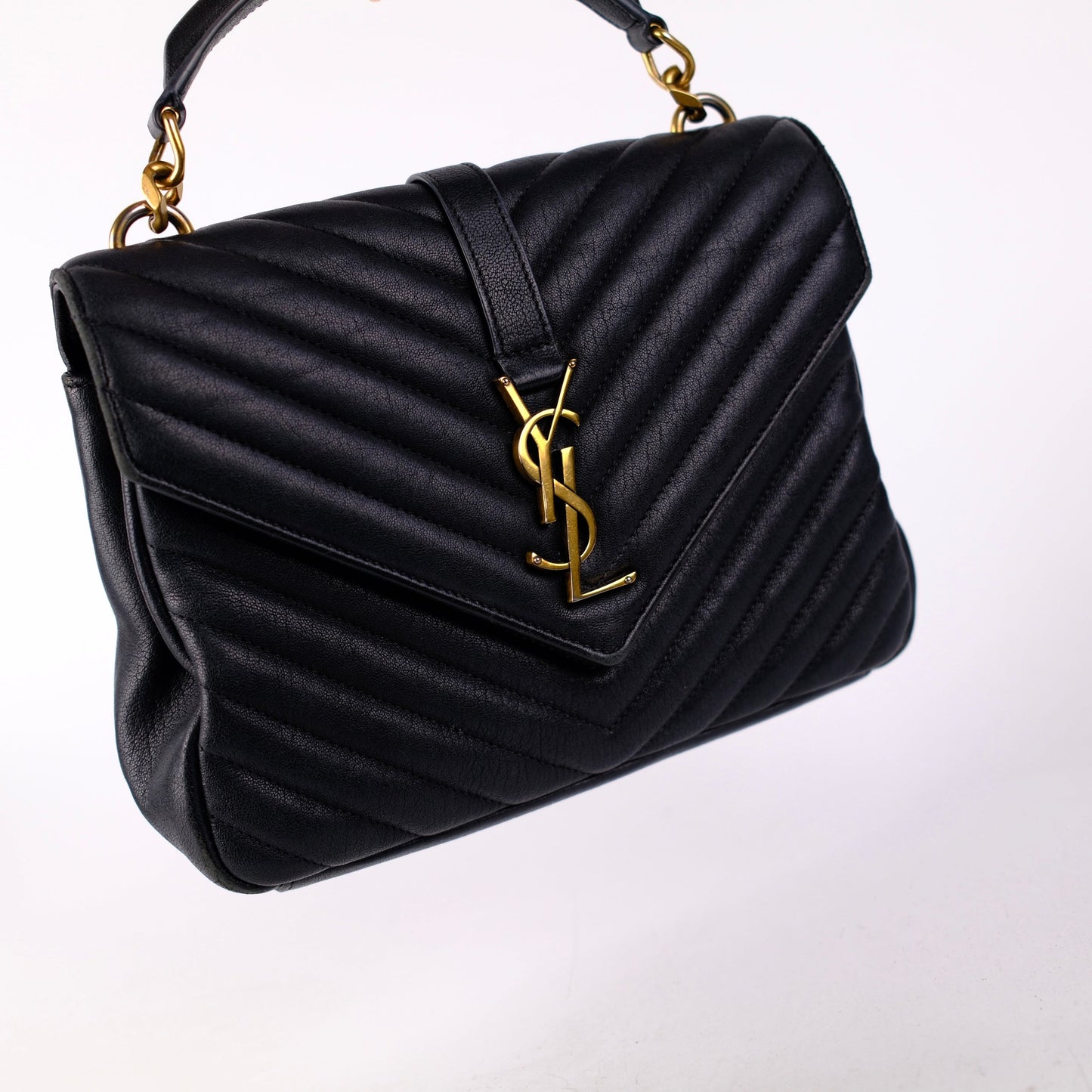 Saint Laurent Small College Black