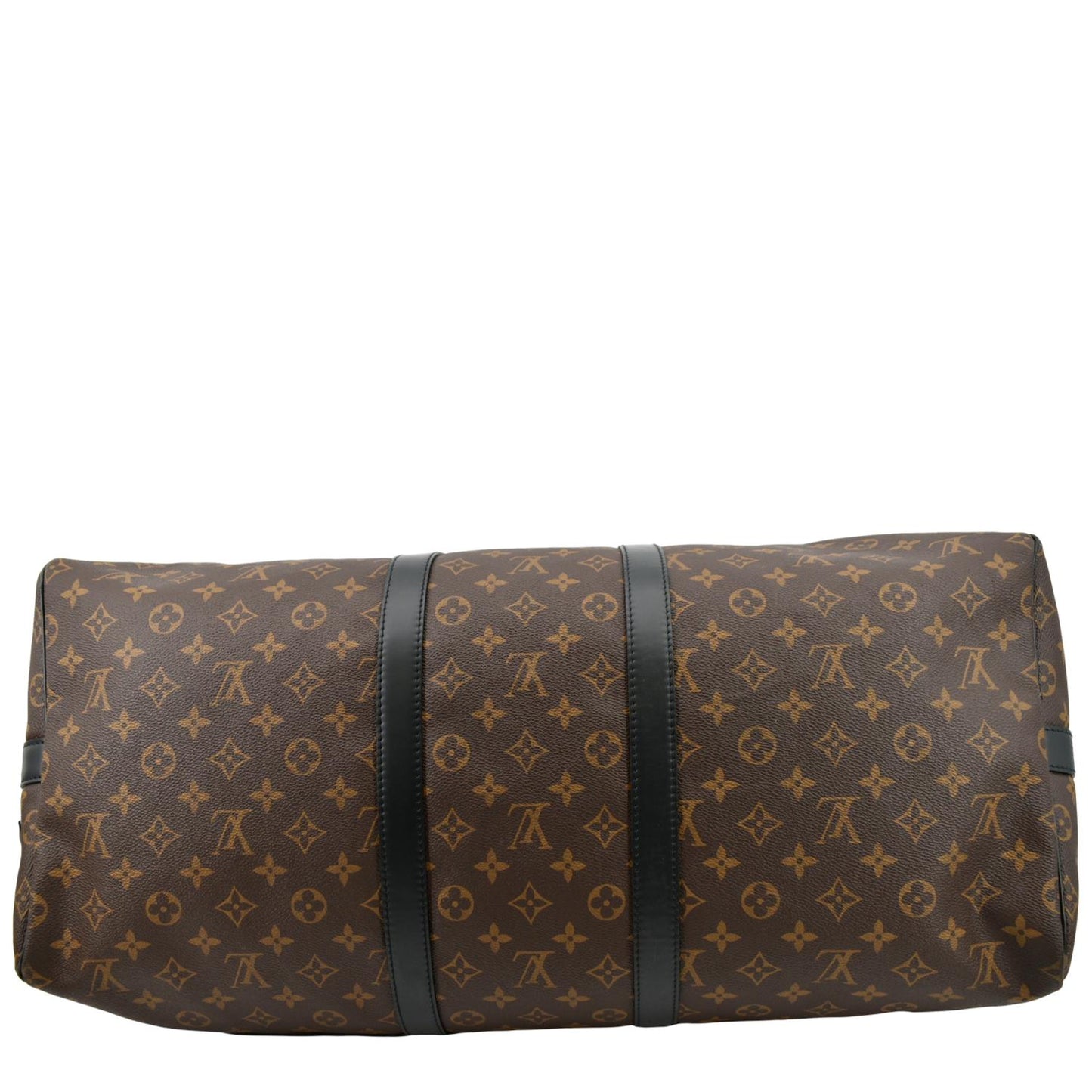 LOUIS VUITTON Keepall Bandouliere 55 Monogram Canvas Travel Bag Brown