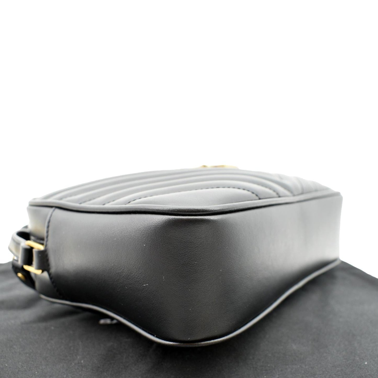 YVES SAINT LAURENT Lou Camera Chevron Leather Crossbody Bag Black