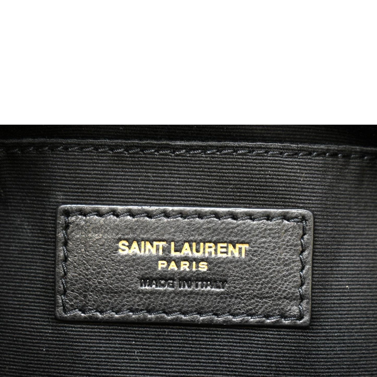 YVES SAINT LAURENT Lou Camera Chevron Leather Crossbody Bag Black