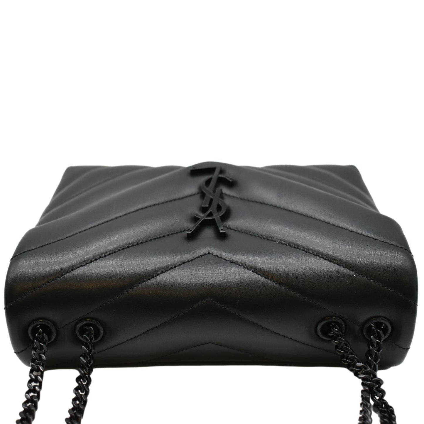 YVES SAINT LAURENT Loulou Small Calfskin Leather Shoulder Bag Black