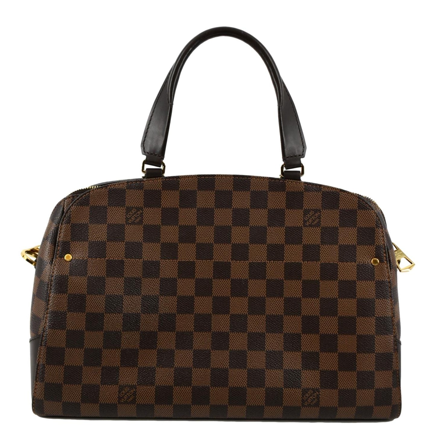 LOUIS VUITTON Kensington Bowling Damier Ebene Satchel Bag Brown