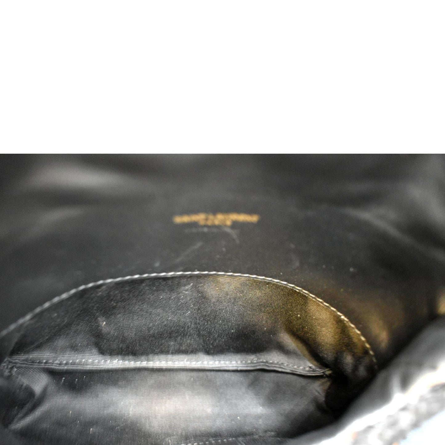 YVES SAINT LAURENT Small Puffer Sequin Clutch Wallet Black