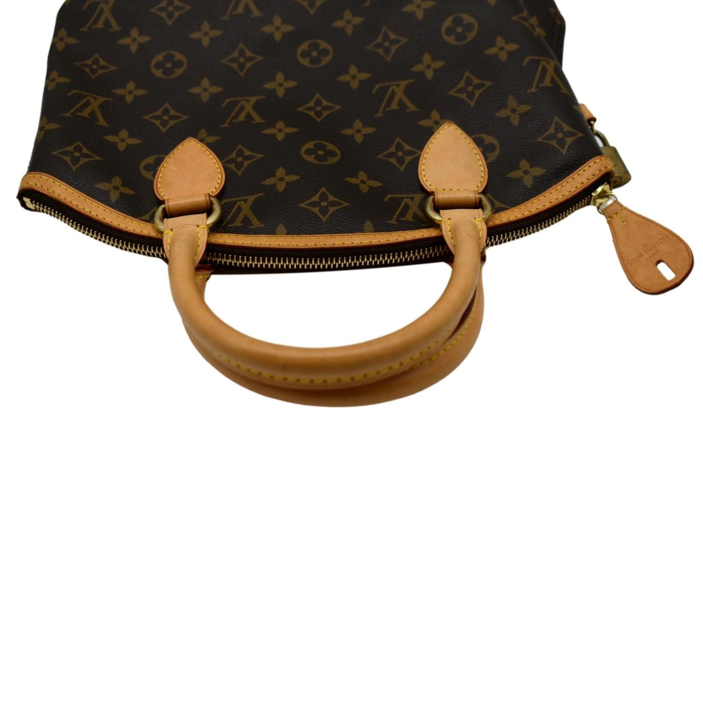 LOUIS VUITTON Lockit Vertical PM Monogram Canvas Tote Bag Brown