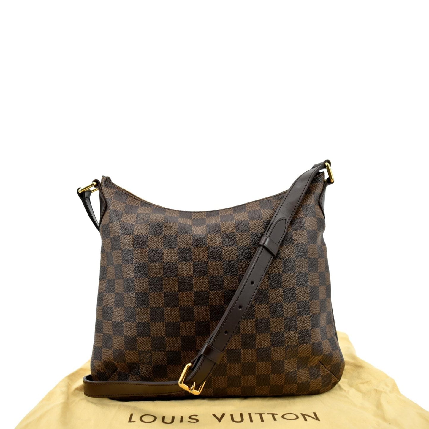 LOUIS VUITTON Bloomsbury PM Damier Ebene Crossbody Bag Brown