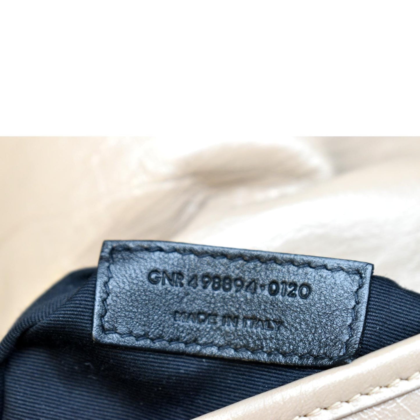 YVES SAINT LAURENT Niki Medium Leather Crossbody Bag Greyish Brown