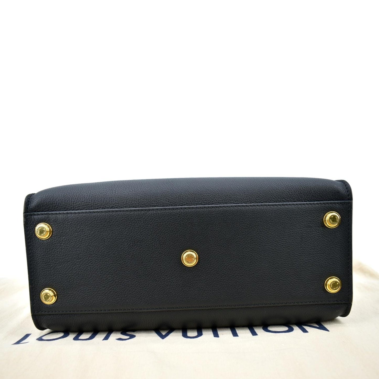 LOUIS VUITTON On My Side MM Calfskin Monogram Shoulder Bag Black