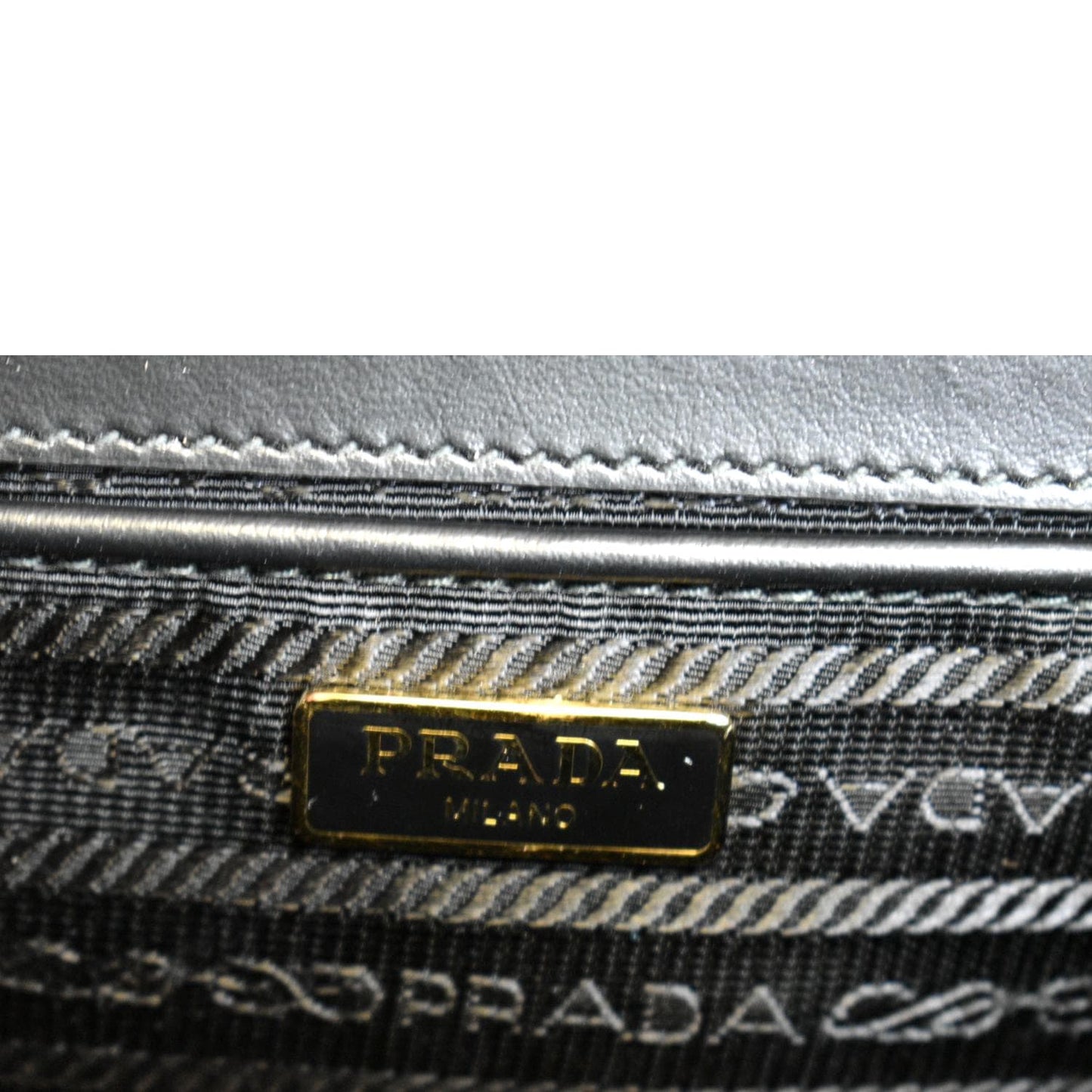 PRADA Saffiano Lux Leather Crossbody Bag Black